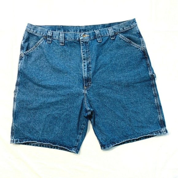 Vtg Wrangler Relaxed Fit Carpenter Denim Shorts - Picture 2 of 12